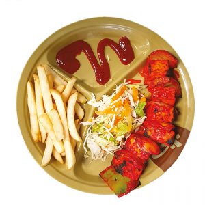 Paneer Tikka with chips